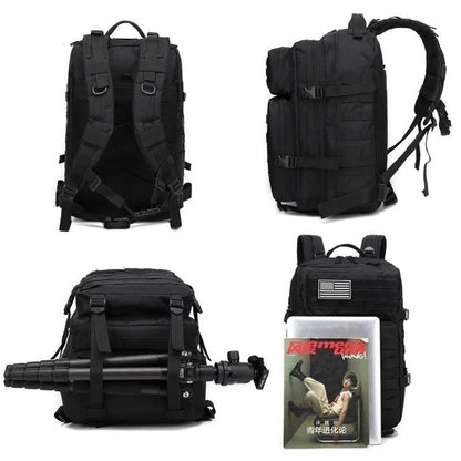 "Outdoor Military Tactical Backpack - Waterproof 50L Nylon for Camping, Hiking, Fishing & Hunting"