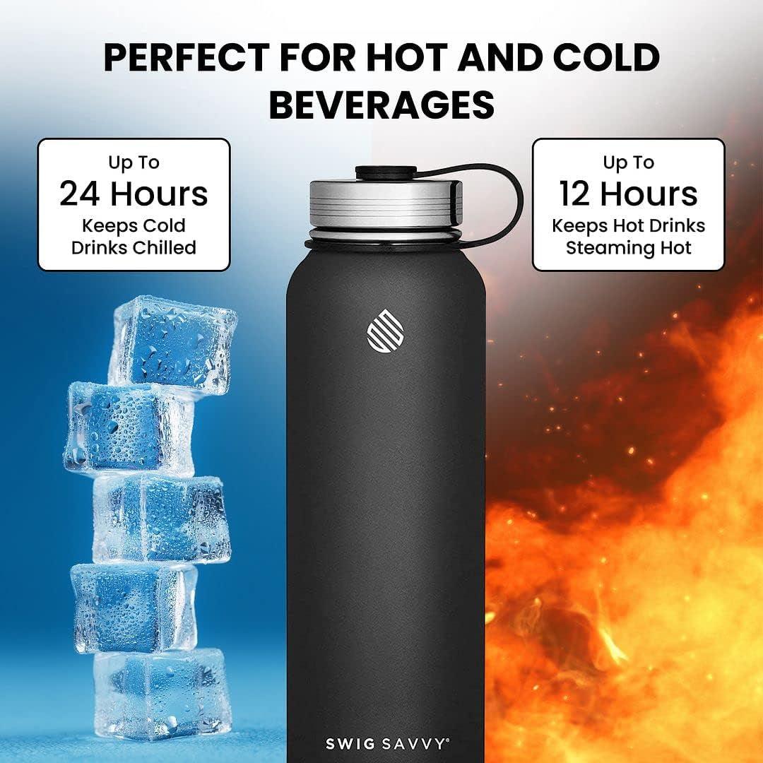 "32oz Premium Stainless Steel Sports Water Bottle with Insulation"