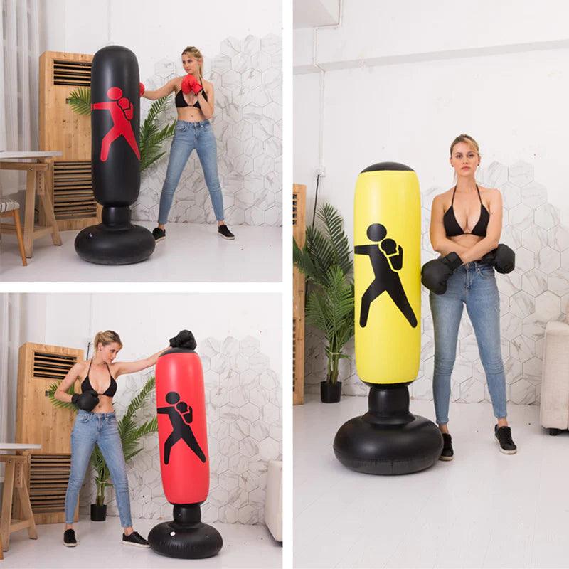 "Inflatable Boxing Punching Bag for Fitness Training"