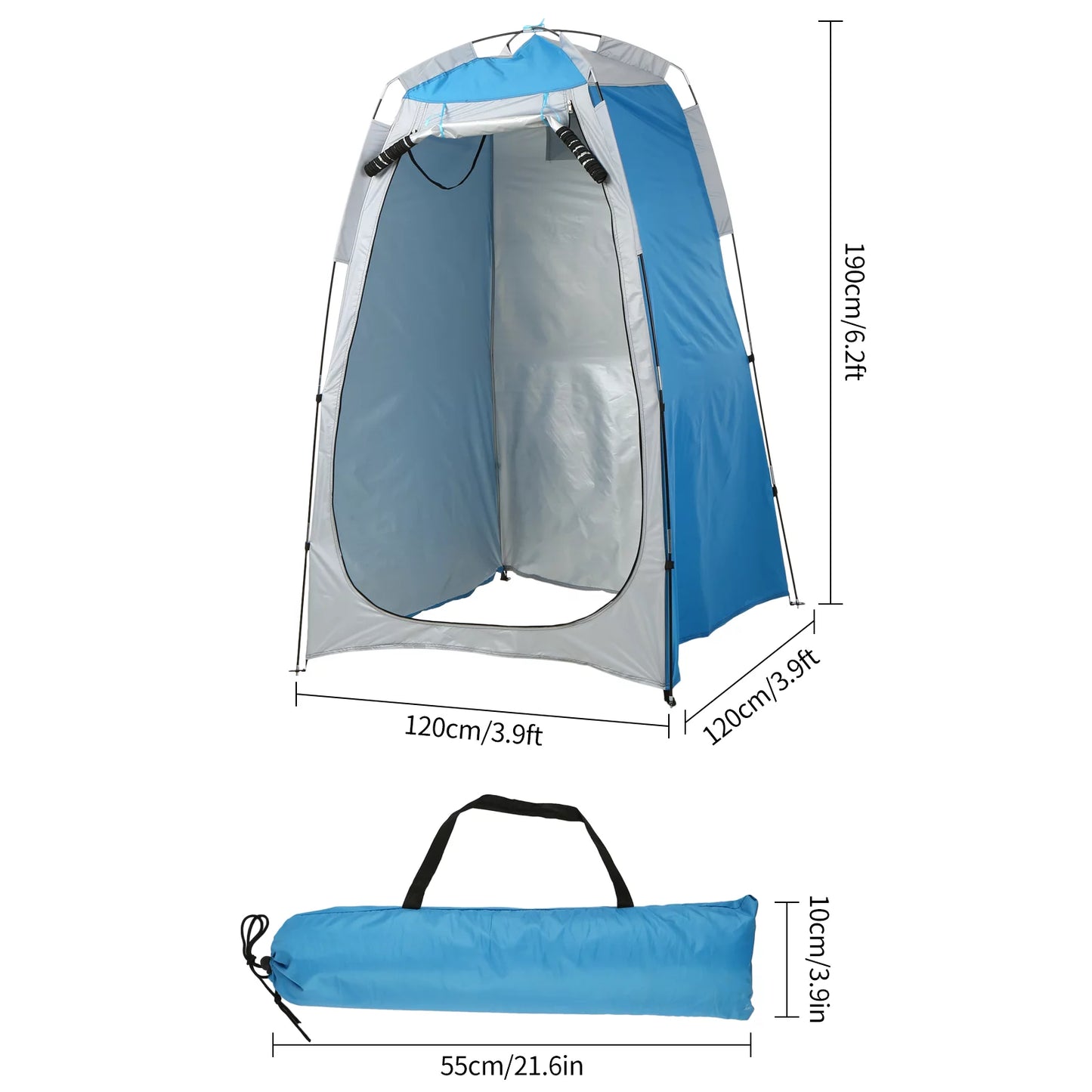 "Ultimate 1-Person Camping & Shower Tent: Your Perfect Outdoor Companion!"