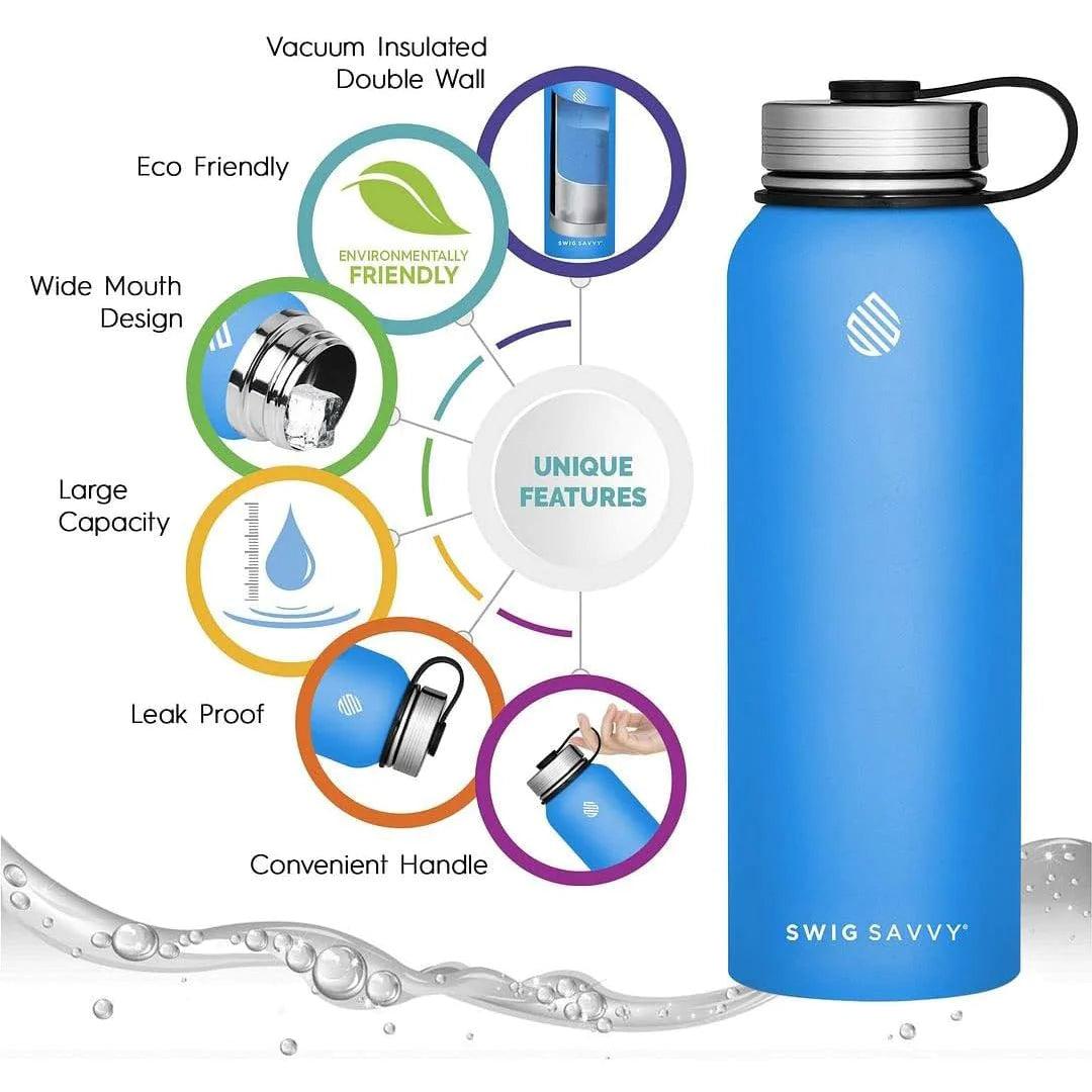 "32oz Premium Stainless Steel Sports Water Bottle with Insulation"