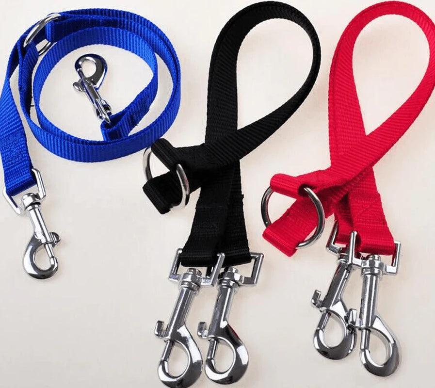 "Double Dog Leash Coupler - Walk Two Pups like a Pro!"