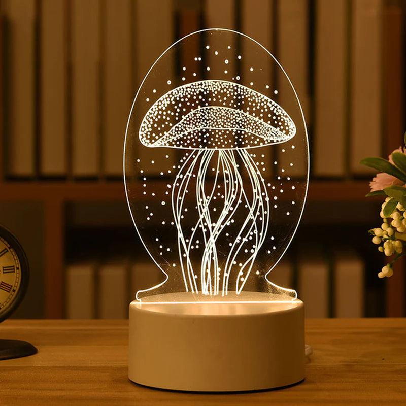 "Romantic Love 3D Acrylic LED Night Light: Perfect for Home Decor, Birthdays, and Valentine's Day!"