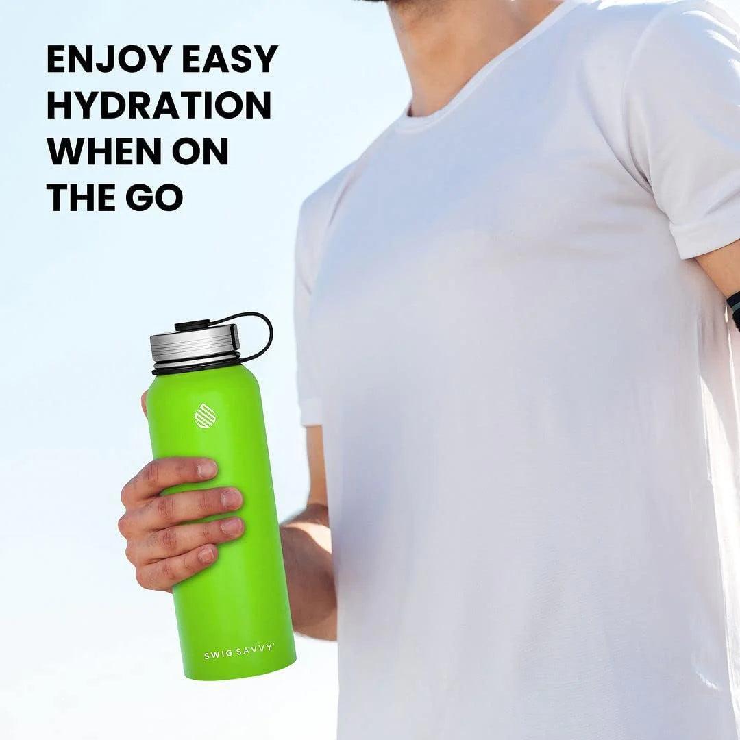 "32oz Premium Stainless Steel Sports Water Bottle with Insulation"