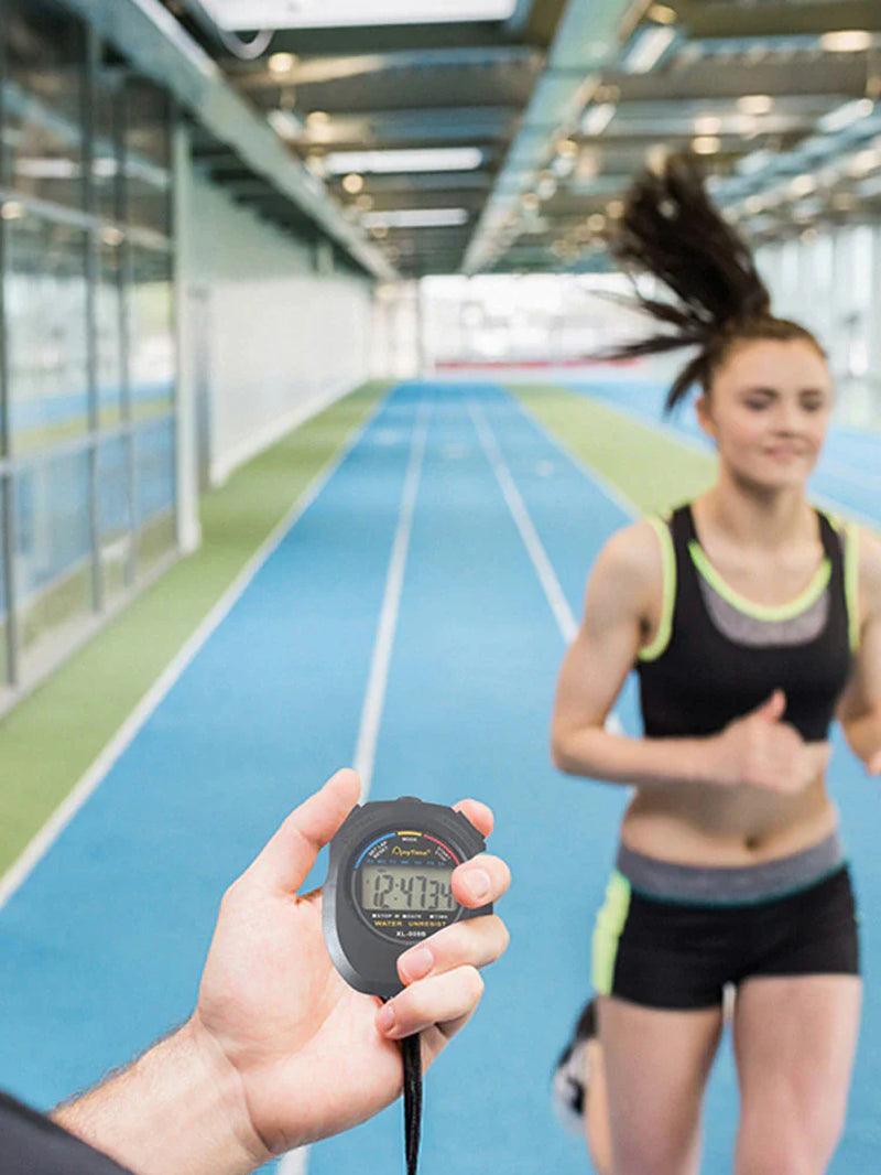 "Digital Sports Stopwatch Set with Date Timer and Odometer"