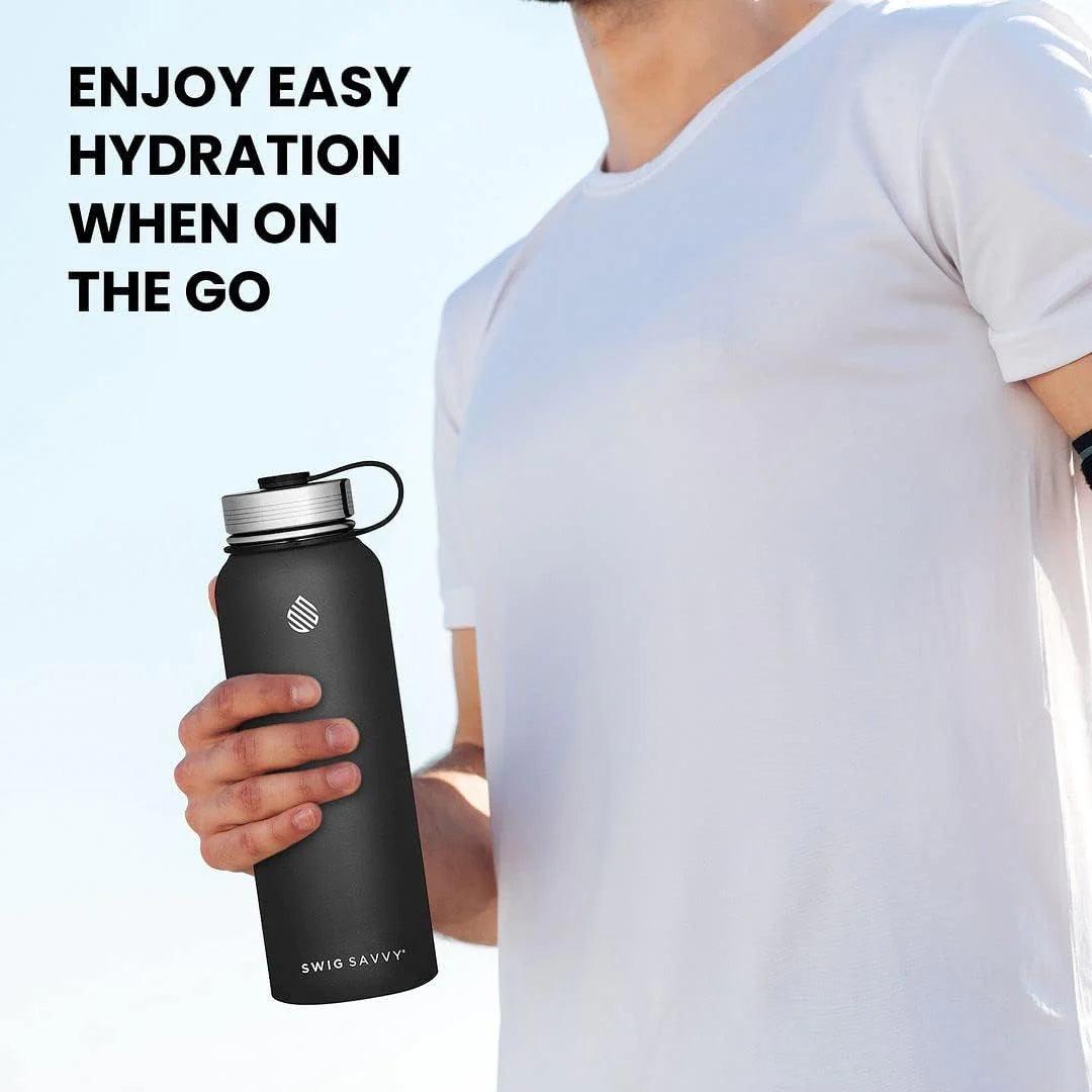 "32oz Premium Stainless Steel Sports Water Bottle with Insulation"