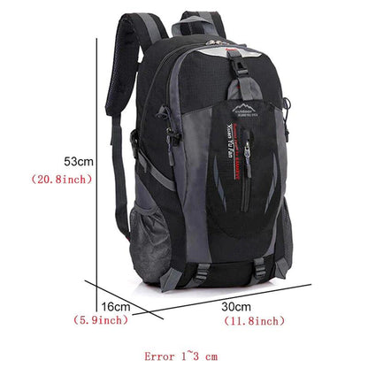 "Waterproof Nylon Travel Backpack for Men and Women - Ideal for Outdoor Adventures and Daily Use"