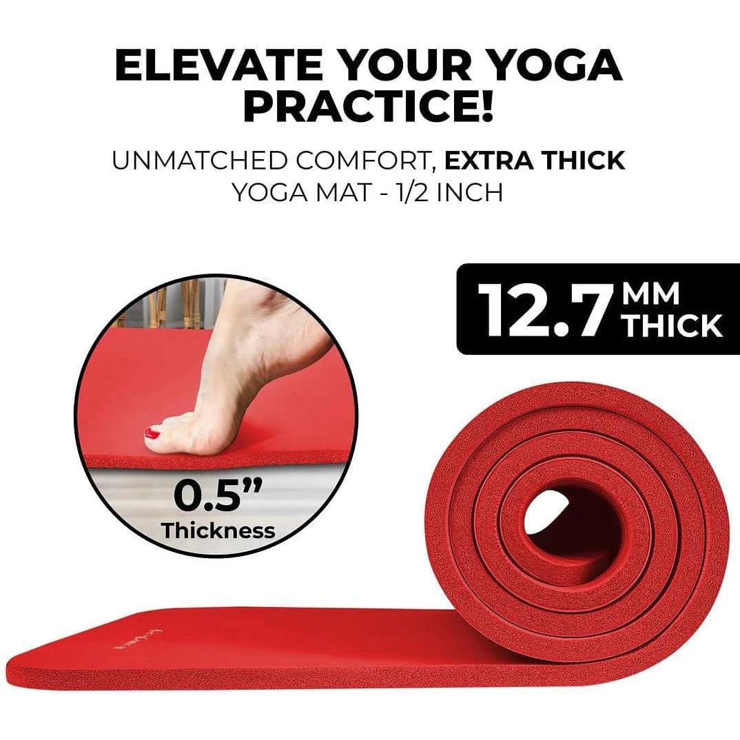 "Ultimate Yoga Starter Set: Thick Mat, Blocks, Strap, Cooling Towels Included"