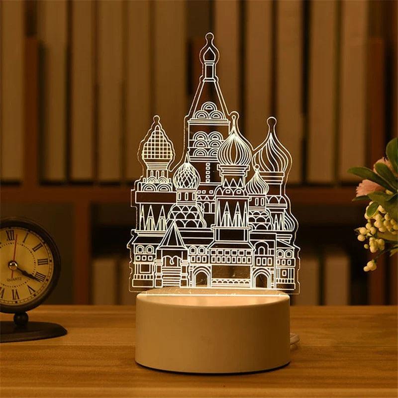 "Romantic Love 3D Acrylic LED Night Light: Perfect for Home Decor, Birthdays, and Valentine's Day!"