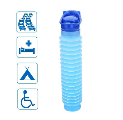 "Portable Unisex Urinal: Travel, Camping, Car Toilet - Emergency Pee Bottle Kit"