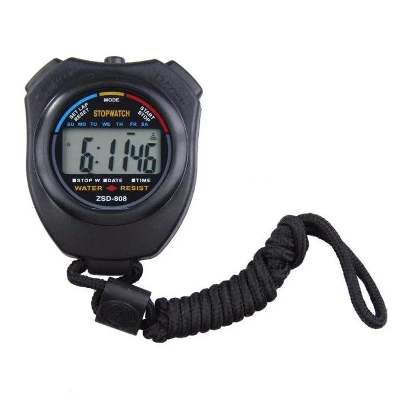 "Digital Sports Stopwatch Set with Date Timer and Odometer"