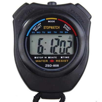 "Digital Sports Stopwatch Set with Date Timer and Odometer"