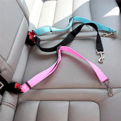 "Extendable Pet Car Seat Belt Traction Rope"