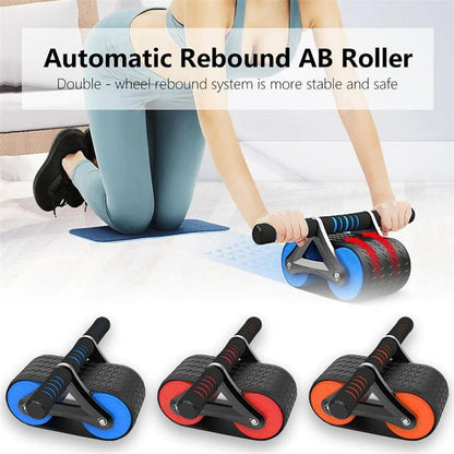 "Automatic Rebound Ab Wheel Roller - Waist Trainer for Home Gym Workouts"