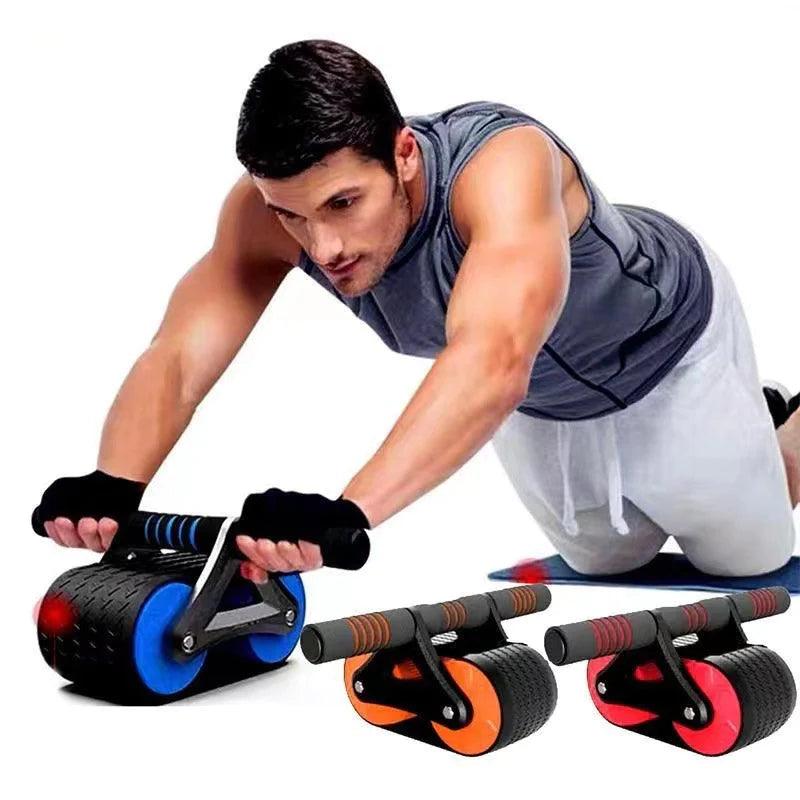 "Automatic Rebound Ab Wheel Roller - Waist Trainer for Home Gym Workouts"