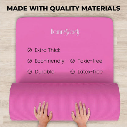 "Ultimate Yoga Starter Set: Thick Mat, Blocks, Strap, Cooling Towels Included"