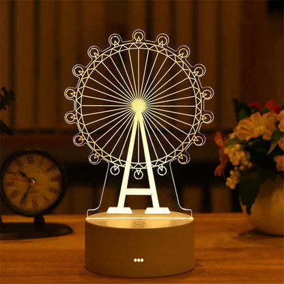 "Romantic Love 3D Acrylic LED Night Light: Perfect for Home Decor, Birthdays, and Valentine's Day!"