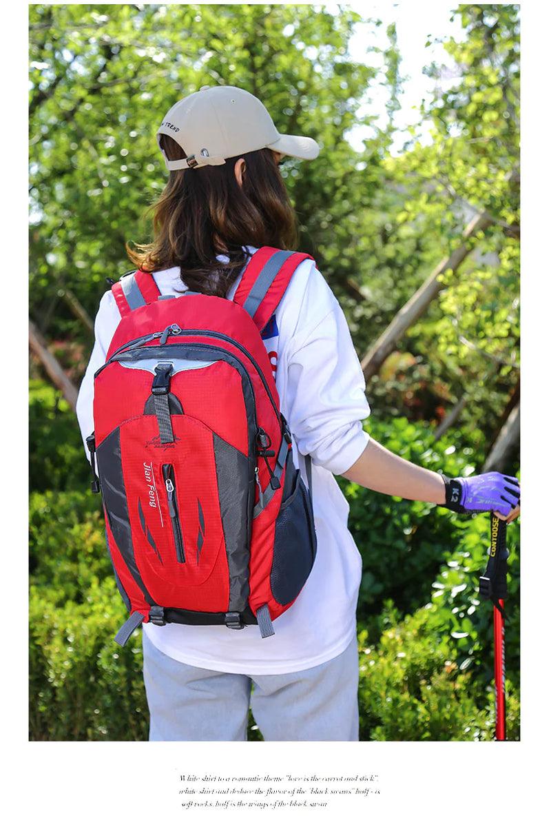 "USA 40L Travel Backpack - Ideal for Camping, Hiking, and School"