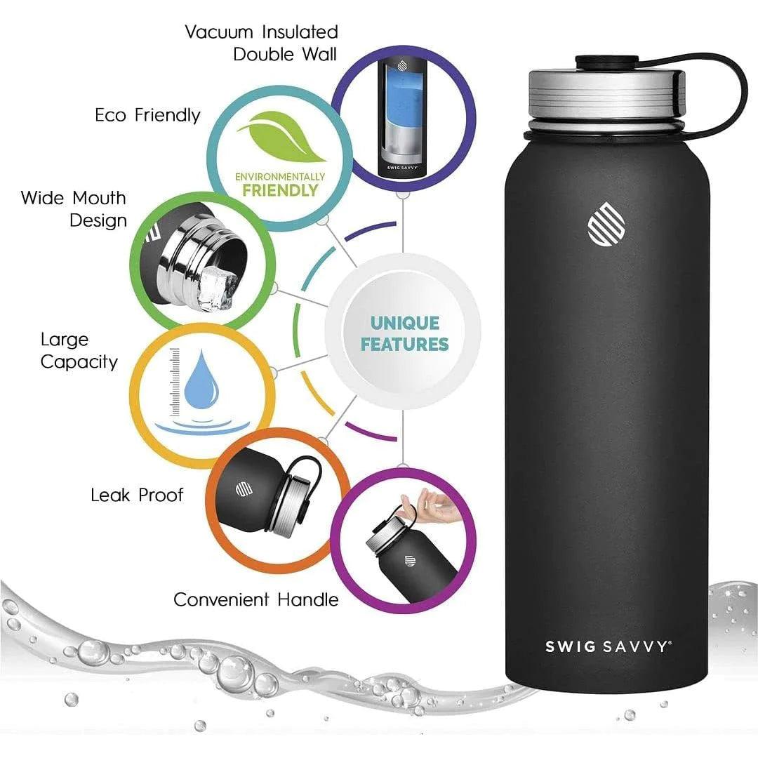 "32oz Premium Stainless Steel Sports Water Bottle with Insulation"