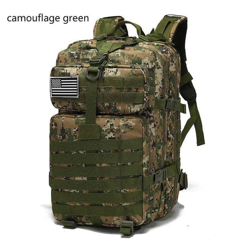 "Outdoor Military Tactical Backpack - Waterproof 50L Nylon for Camping, Hiking, Fishing & Hunting"