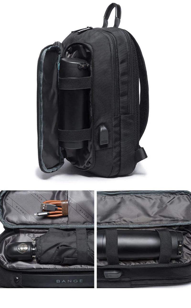 "Tech-Savvy Men's Shoulder Bag with USB Functionality"