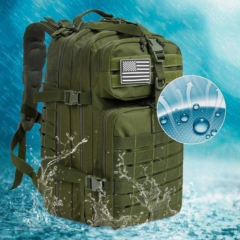 "Outdoor Military Tactical Backpack - Waterproof 50L Nylon for Camping, Hiking, Fishing & Hunting"