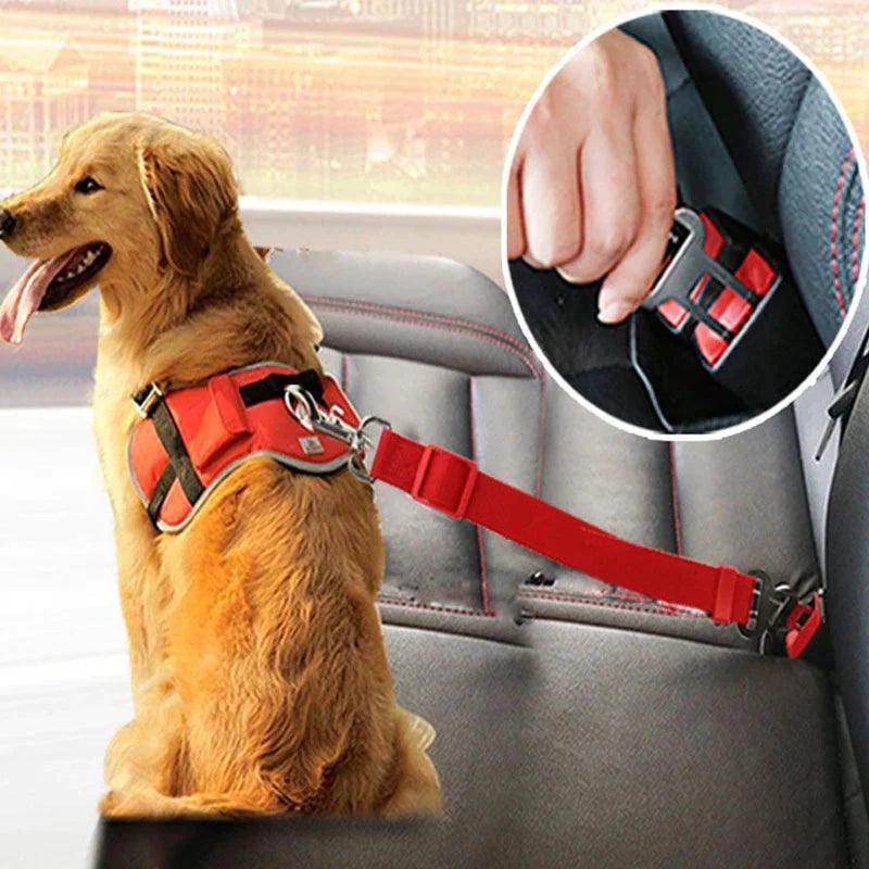 "Extendable Pet Car Seat Belt Traction Rope"