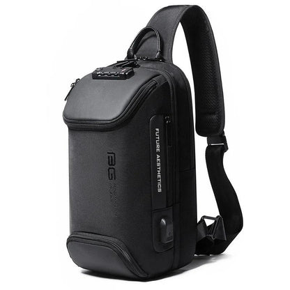 "Secure and Stylish Italian Chest Bag with Bange Anti-Theft USB Technology for Men"