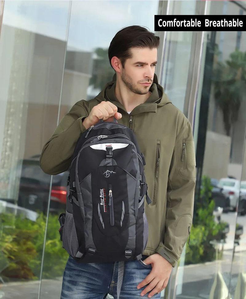 "USA 40L Travel Backpack - Ideal for Camping, Hiking, and School"