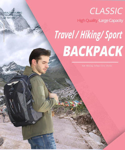 "USA 40L Travel Backpack - Ideal for Camping, Hiking, and School"