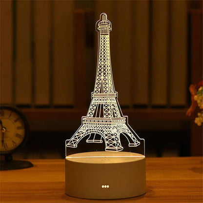 "Romantic Love 3D Acrylic LED Night Light: Perfect for Home Decor, Birthdays, and Valentine's Day!"