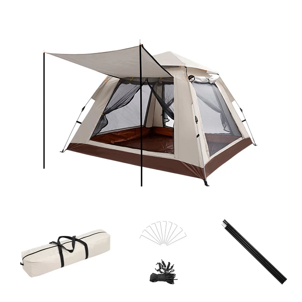 "Instant Pop-Up Waterproof Camping Tent for 4-6 People - Perfect for Family Adventures!"