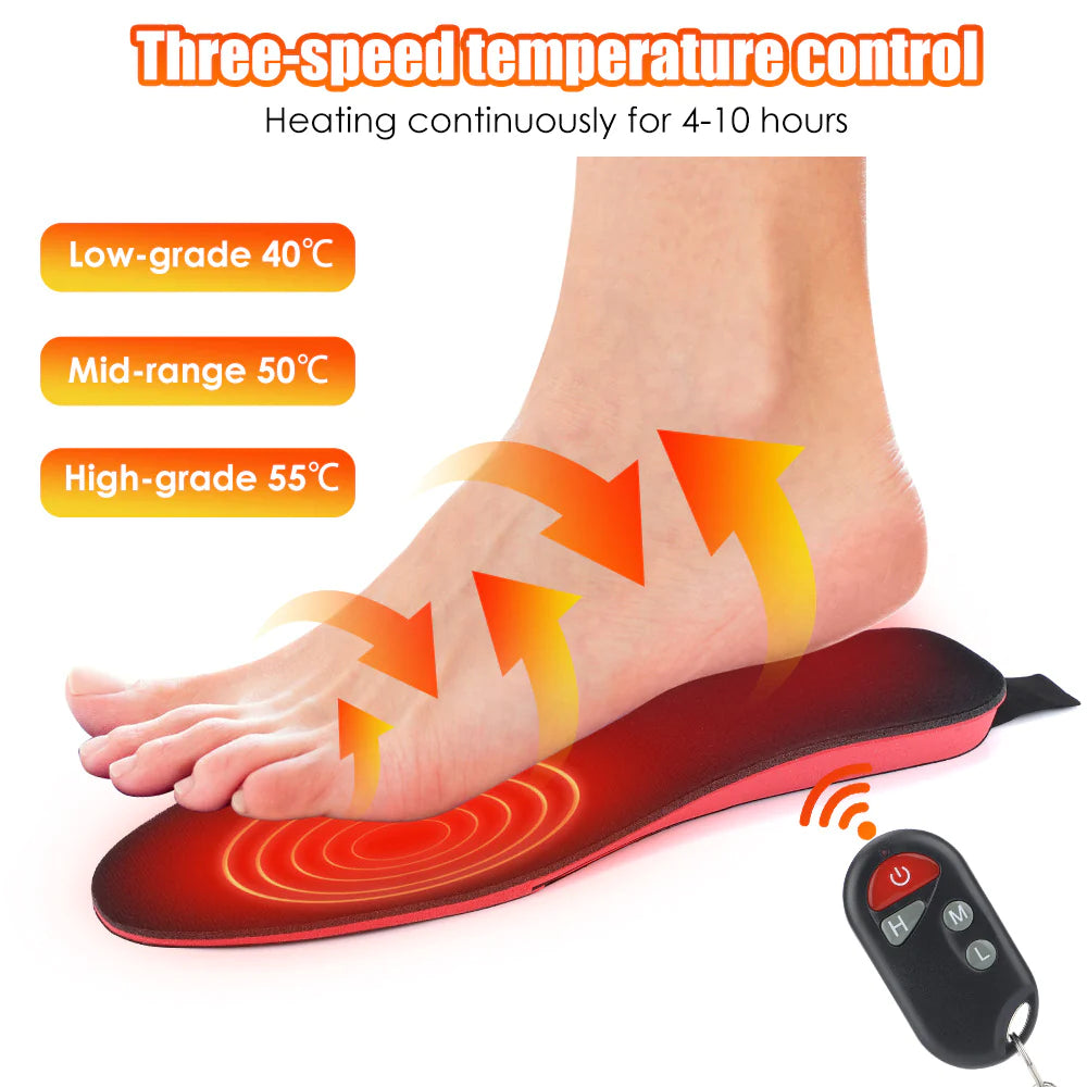 "Rechargeable Heated Insoles for Ultimate Comfort - Customizable Electric Foot Warmers for Men & Women"