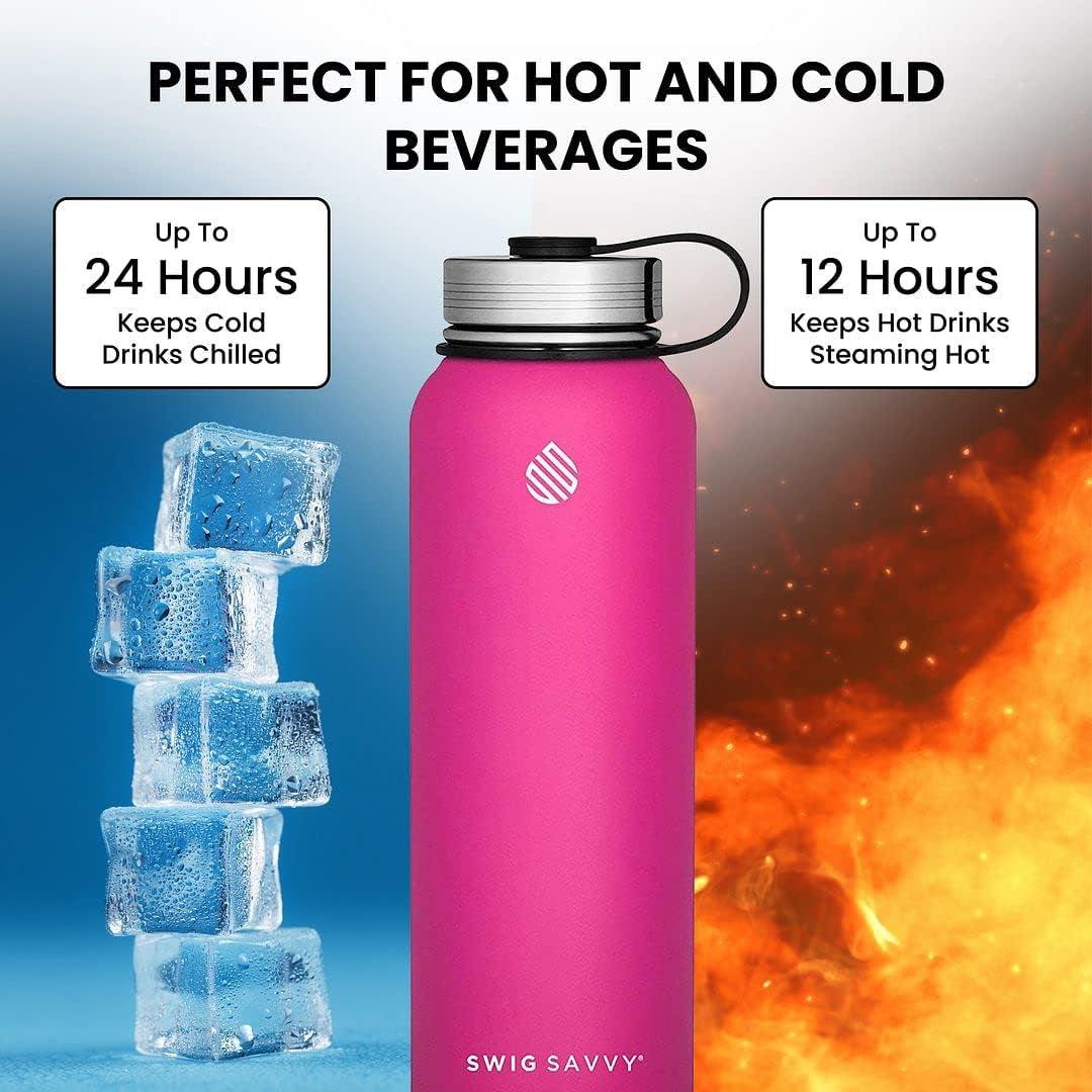 "32oz Premium Stainless Steel Sports Water Bottle with Insulation"