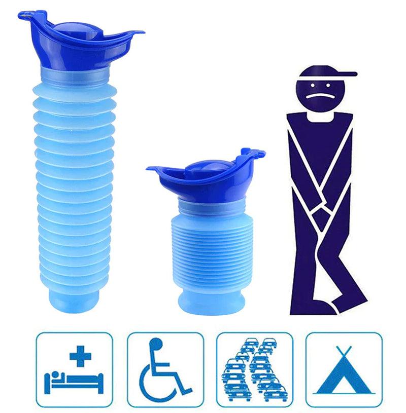 "Portable Unisex Urinal: Travel, Camping, Car Toilet - Emergency Pee Bottle Kit"