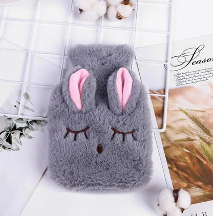 Cozy Portable Hot Water Bottle with Soft Cover for Winter Warmth