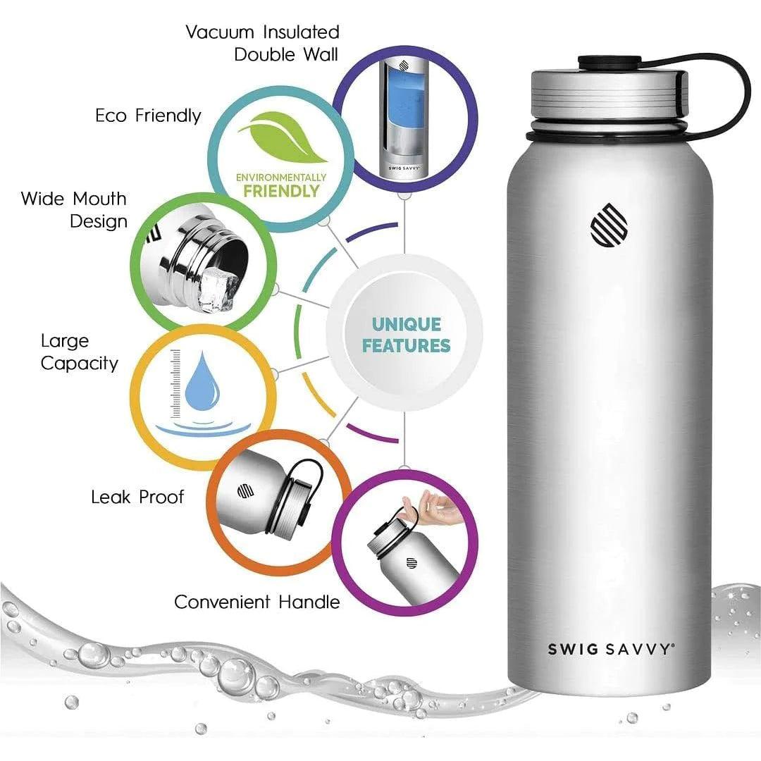 "32oz Premium Stainless Steel Sports Water Bottle with Insulation"