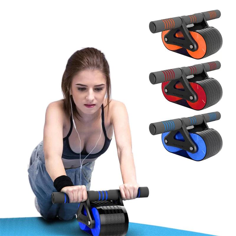 "Automatic Rebound Ab Wheel Roller - Waist Trainer for Home Gym Workouts"