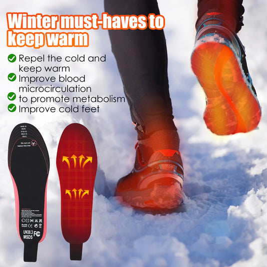 "Rechargeable Heated Insoles for Ultimate Comfort - Customizable Electric Foot Warmers for Men & Women"