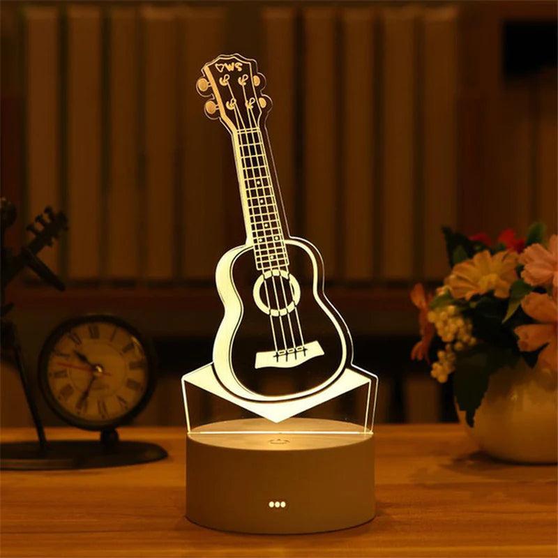 "Romantic Love 3D Acrylic LED Night Light: Perfect for Home Decor, Birthdays, and Valentine's Day!"