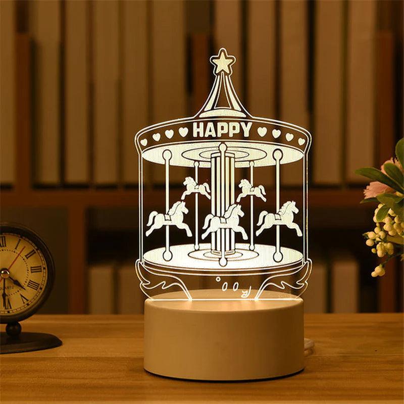 "Romantic Love 3D Acrylic LED Night Light: Perfect for Home Decor, Birthdays, and Valentine's Day!"