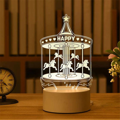 "Romantic Love 3D Acrylic LED Night Light: Perfect for Home Decor, Birthdays, and Valentine's Day!"