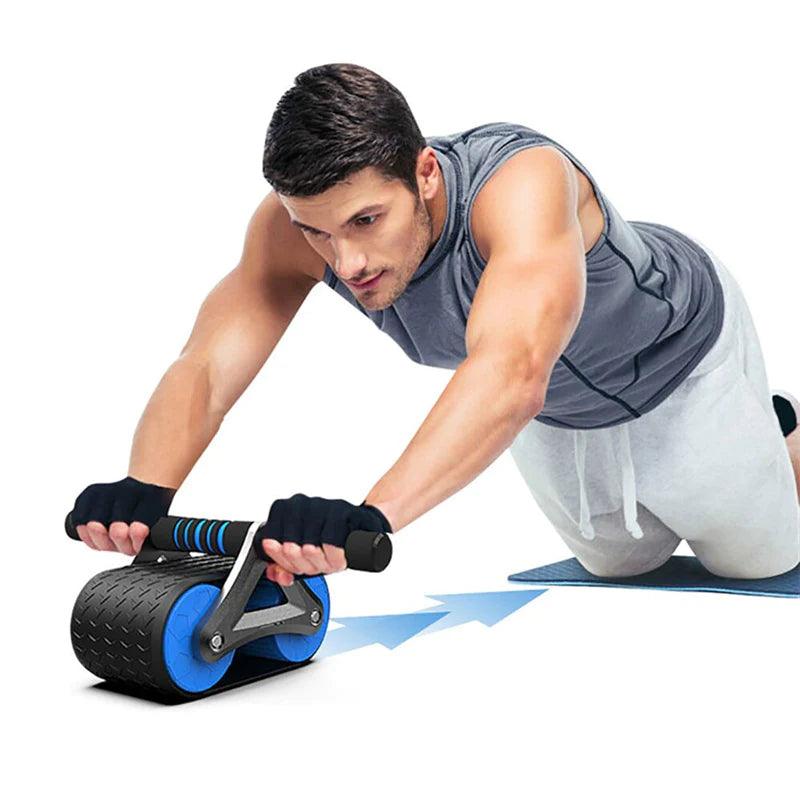 "Automatic Rebound Ab Wheel Roller - Waist Trainer for Home Gym Workouts"