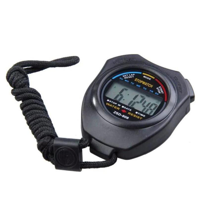 "Digital Sports Stopwatch Set with Date Timer and Odometer"