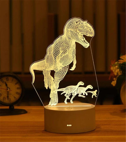 "3D Acrylic LED Night Light - Festive Christmas Party Decoration for Home Bedroom Decor and Weddings"