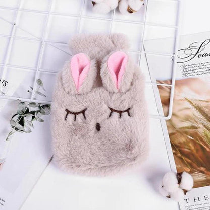 Cozy Portable Hot Water Bottle with Soft Cover for Winter Warmth