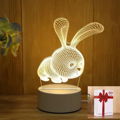 "Romantic Love 3D Acrylic LED Night Light: Perfect for Home Decor, Birthdays, and Valentine's Day!"