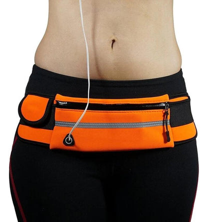 "Waterproof Sports Waist Bag for Women - Portable Running Belt with Phone Holder"