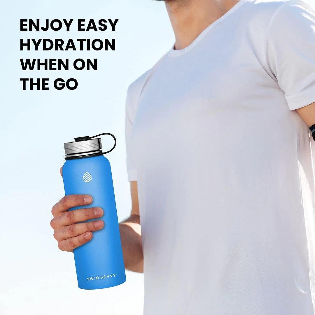 "32oz Premium Stainless Steel Sports Water Bottle with Insulation"