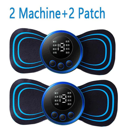 "Portable Electric Neck Massager with 8 Modes for Pain Relief and Muscle Stimulation"